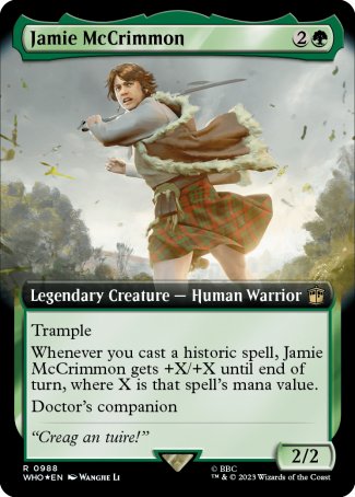 (988) Magic The Gathering Universes Beyond: Doctor Who: Extras Single: Jamie McCrimmon (V.3) Holo Rare