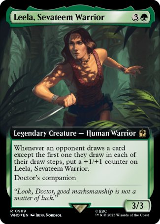 (989) Magic The Gathering Universes Beyond: Doctor Who: Extras Single: Leela, Sevateem Warrior (V.3) Holo Rare
