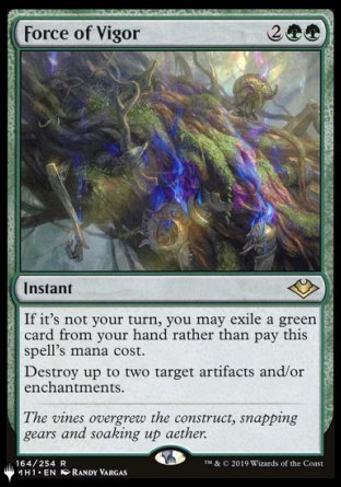 (164) Magic The Gathering The List Single: Force of Vigor  Rare