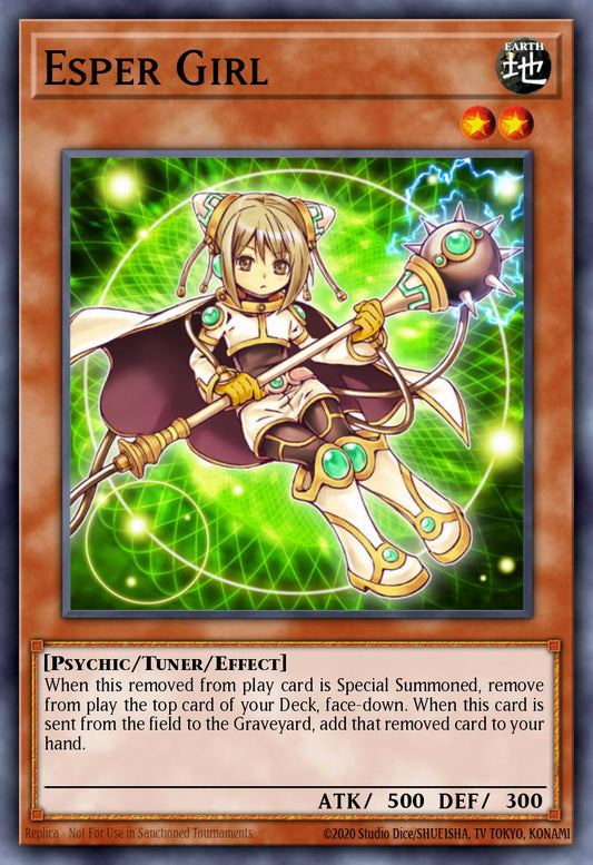 (006) YuGiOh TCG RA04: Quarter Century Stampede Single: Esper Girl (V.3 - Secret Rare)  Secret Rare