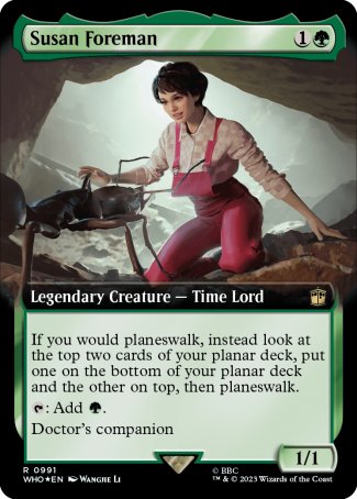 (991) Magic The Gathering Universes Beyond: Doctor Who: Extras Single: Susan Foreman (V.3) Holo Rare