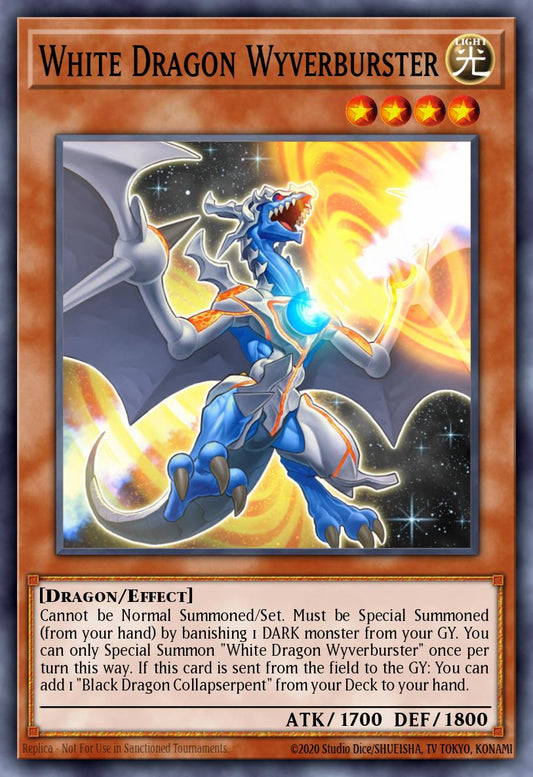 (203) YuGiOh TCG RA04: Quarter Century Stampede Single: White Dragon Wyverburster (V.2 - Quarter Century Secret Rare)  Quarter Century Secret Rare