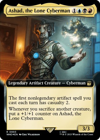 (993) Magic The Gathering Universes Beyond: Doctor Who: Extras Single: Ashad, the Lone Cyberman (V.3)  Rare