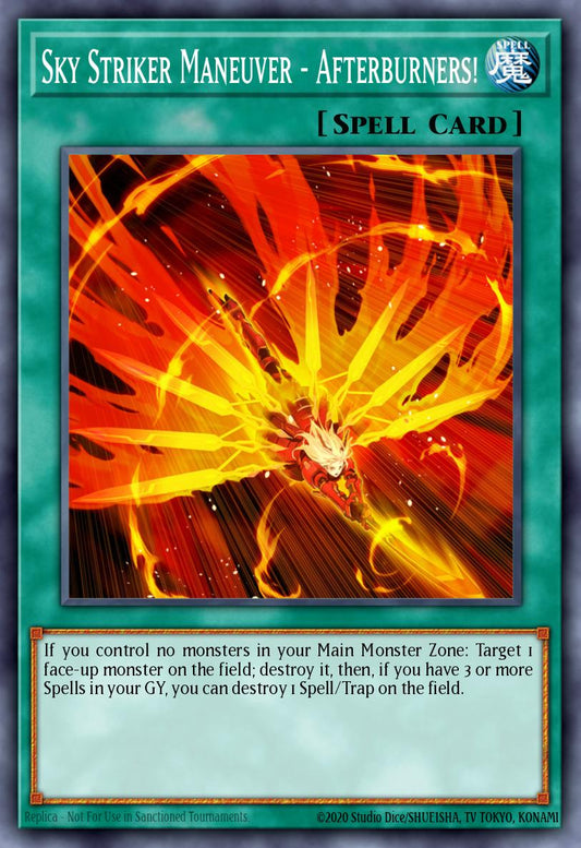 (261) YuGiOh TCG MP19: 2019 Gold Sarcophagus Tin Mega Pack Single: Sky Striker Maneuver - Afterburners!  Super Rare