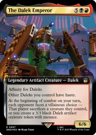 (997) Magic The Gathering Universes Beyond: Doctor Who: Extras Single: The Dalek Emperor (V.3)  Rare