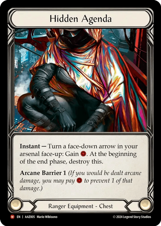 (005) Flesh & Blood TCG Armory Deck: Azalea Single: Hidden Agenda (Rainbow Foil)  Majestic