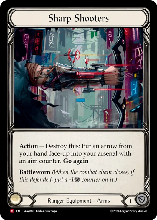 (006) Flesh & Blood TCG Armory Deck: Azalea Single: Sharp Shooters (Rainbow Foil)  Majestic