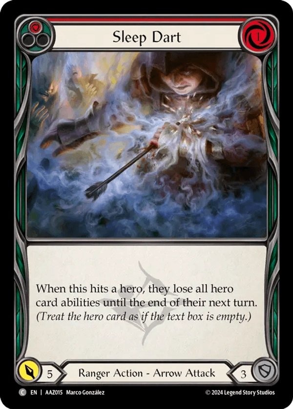 (015) Flesh & Blood TCG Armory Deck: Azalea Single: Sleep Dart (Red) (Regular)  Common