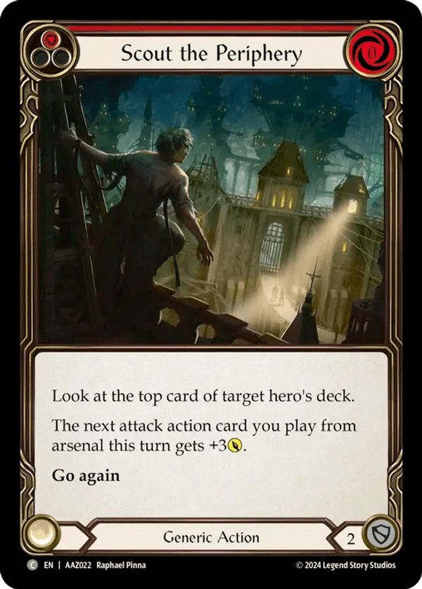 (022) Flesh & Blood TCG Armory Deck: Azalea Single: Scout the Periphery (Red) (Regular)  Common