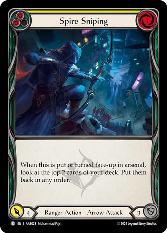 (023) Flesh & Blood TCG Armory Deck: Azalea Single: Spire Sniping (Yellow) (Regular)  Common