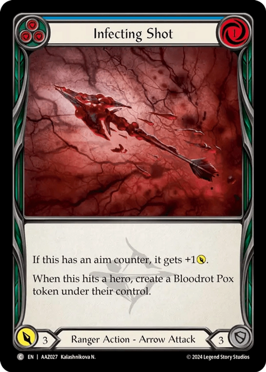 (027) Flesh & Blood TCG Armory Deck: Azalea Single: Infecting Shot (Blue) (Regular)  Common