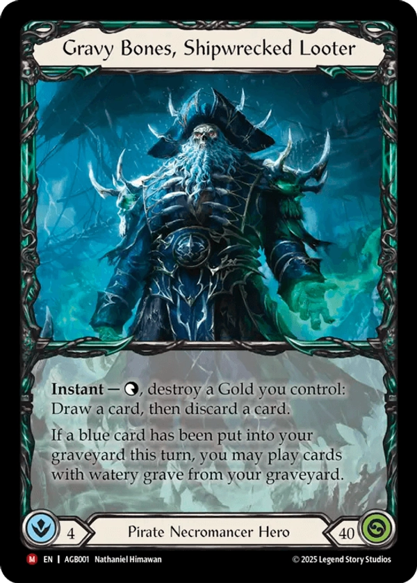 (001) Flesh & Blood TCG Armory Deck: Gravy Bones Single: Gravy Bones, Shipwrecked Looter (Regular)  Majestic