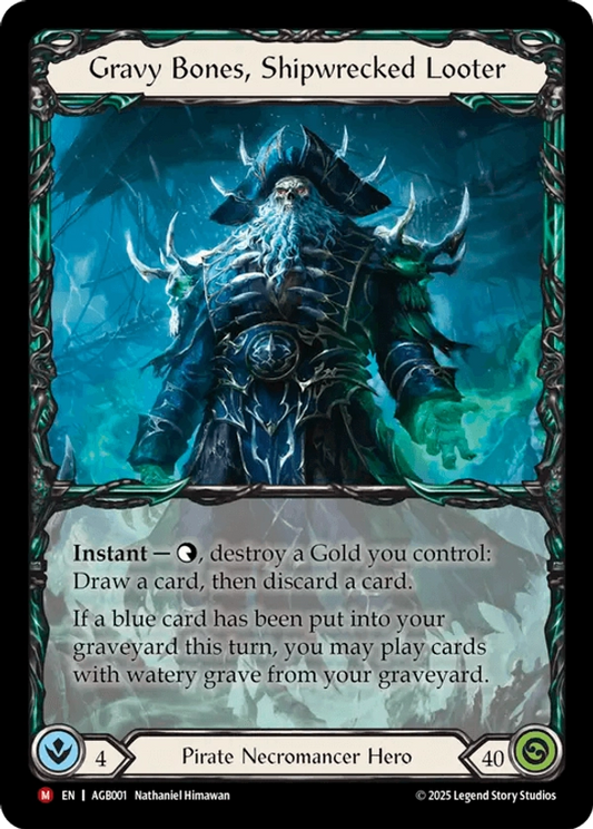 (001) Flesh & Blood TCG Armory Deck: Gravy Bones Single: Gravy Bones, Shipwrecked Looter (Regular)  Majestic
