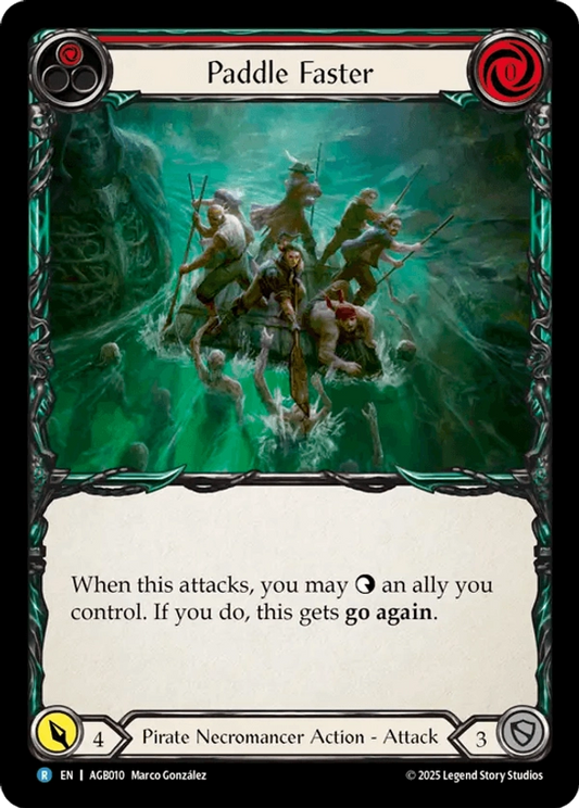 (010) Flesh & Blood TCG Armory Deck: Gravy Bones Single: Paddle Faster (Regular)  Rare