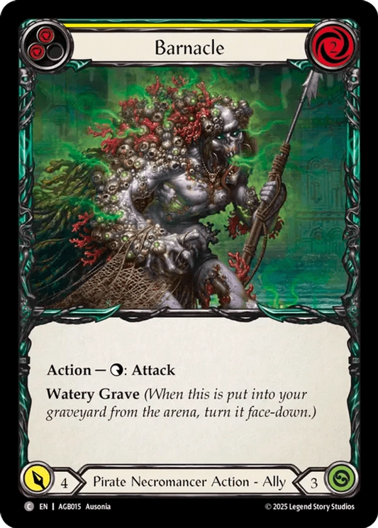 (015) Flesh & Blood TCG Armory Deck: Gravy Bones Single: Barnacle (Regular)  Common