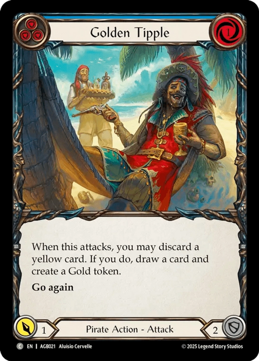 (021) Flesh & Blood TCG Armory Deck: Gravy Bones Single: Golden Tipple (Blue) (Regular)  Common