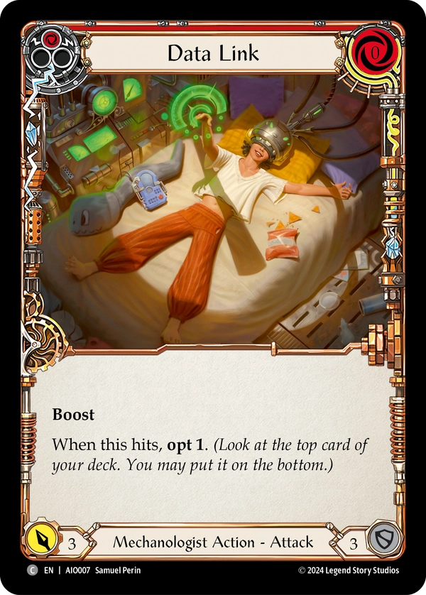 (007) Flesh & Blood TCG Armory Deck: Dash I/O Single: Data Link (Red) (Regular)  Common