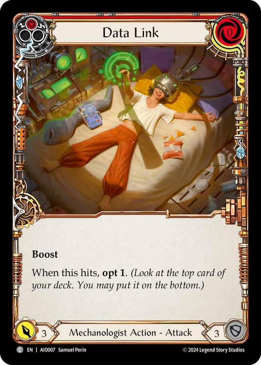 (007) Flesh & Blood TCG Armory Deck: Dash I/O Single: Data Link (Red) (Regular)  Common