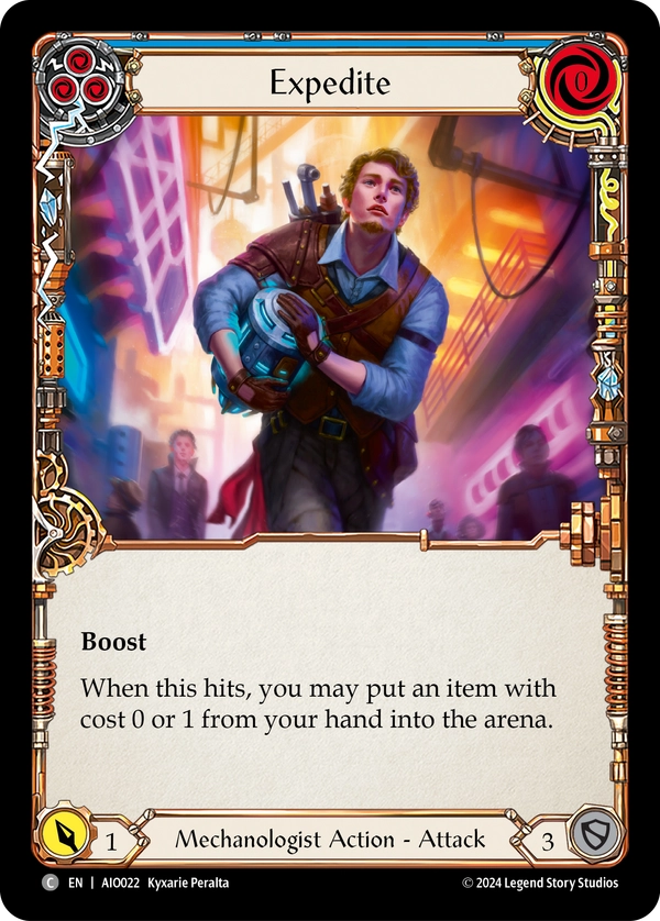 (022) Flesh & Blood TCG Armory Deck: Dash I/O Single: Expedite (Blue) (Regular)  Common