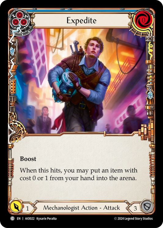 (022) Flesh & Blood TCG Armory Deck: Dash I/O Single: Expedite (Blue) (Regular)  Common