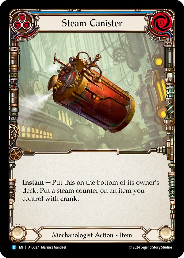 (027) Flesh & Blood TCG Armory Deck: Dash I/O Single: Steam Canister (Regular)  Rare