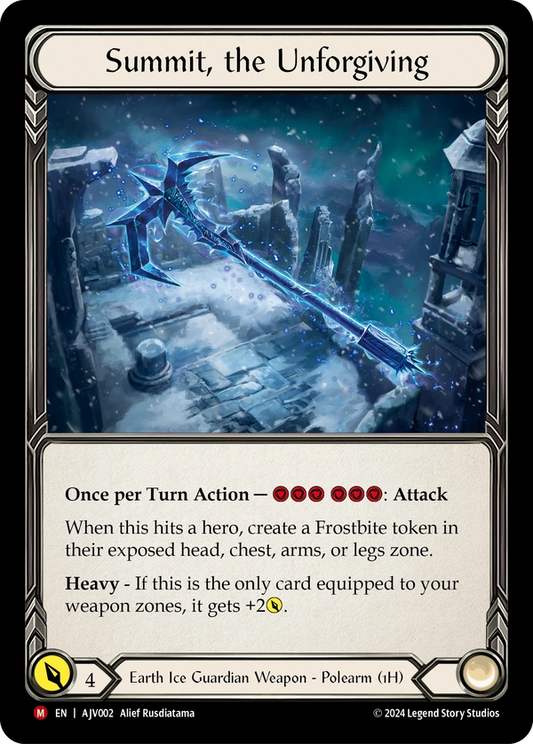 (002) Flesh & Blood TCG Armory Deck Origins: Jarl Vetreidi Single: Summit, the Unforgiving (Rainbow Foil)  Majestic