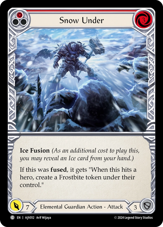 (012) Flesh & Blood TCG Armory Deck Origins: Jarl Vetreidi Single: Snow Under (Red) (Regular)  Common