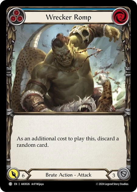 (026) Flesh & Blood TCG Armory Deck: Kayo Single: Wrecker Romp (Blue) (Regular)  Common