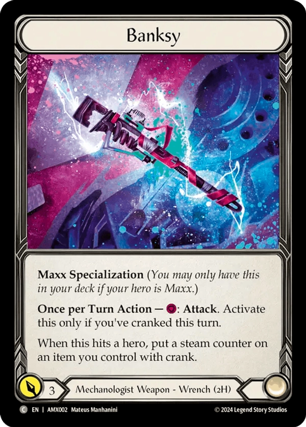(002) Flesh & Blood TCG Armory Deck: Maxx Nitro Single: Banksy (Regular)  Common