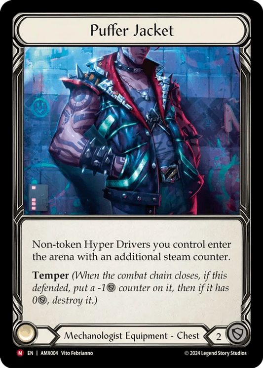 (004) Flesh & Blood TCG Armory Deck: Maxx Nitro Single: Puffer Jacket (Rainbow Foil)  Majestic