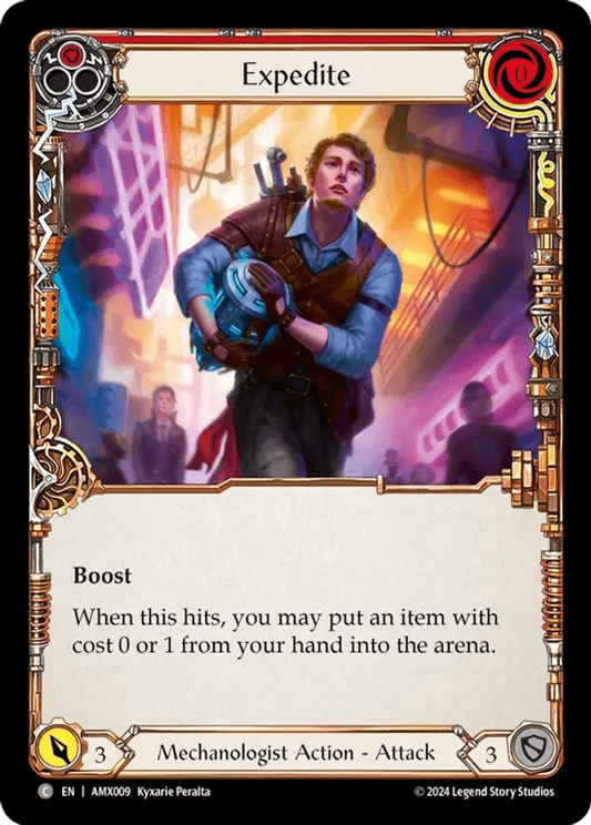 (009) Flesh & Blood TCG Armory Deck: Maxx Nitro Single: Expedite (Red) (Regular)  Common