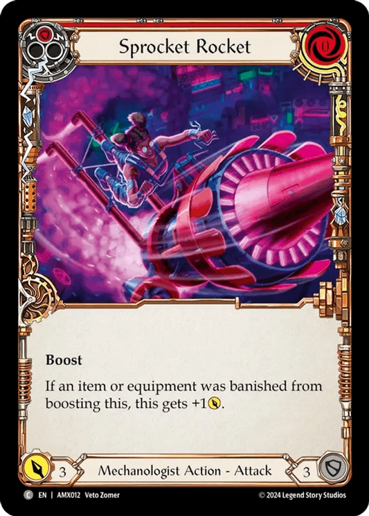 (012) Flesh & Blood TCG Armory Deck: Maxx Nitro Single: Sprocket Rocket (Red) (Regular)  Common
