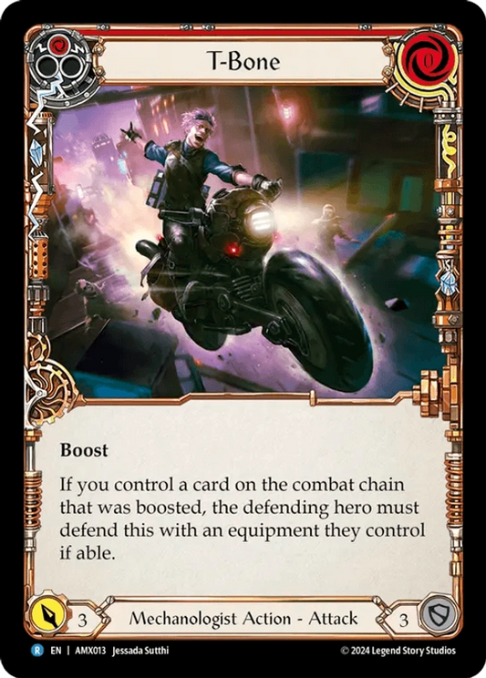 (013) Flesh & Blood TCG Armory Deck: Maxx Nitro Single: T-Bone (Red) (Regular)  Rare