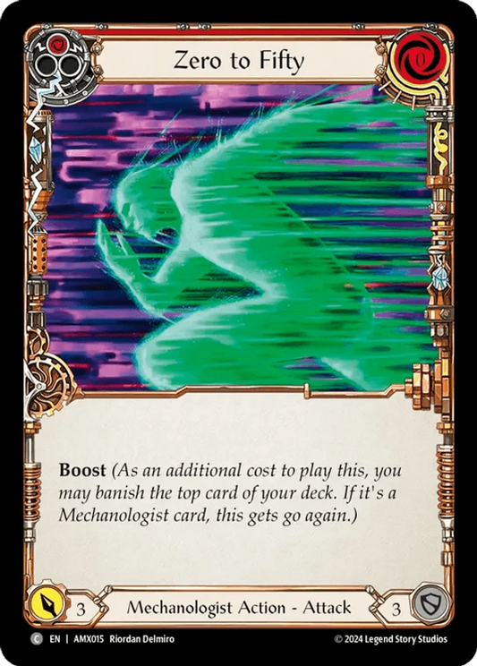 (015) Flesh & Blood TCG Armory Deck: Maxx Nitro Single: Zero to Fifty (Red) (Regular)  Common