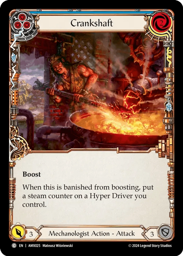 (025) Flesh & Blood TCG Armory Deck: Maxx Nitro Single: Crankshaft (Blue) (Regular)  Common