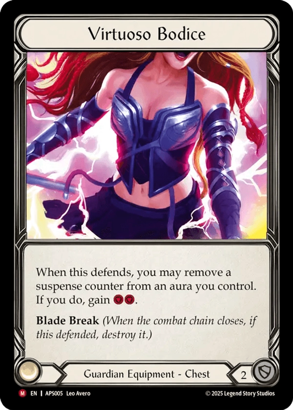 (005) Flesh & Blood TCG Armory Deck: Pleiades Single: Virtuoso Bodice (Rainbow Foil)  Majestic