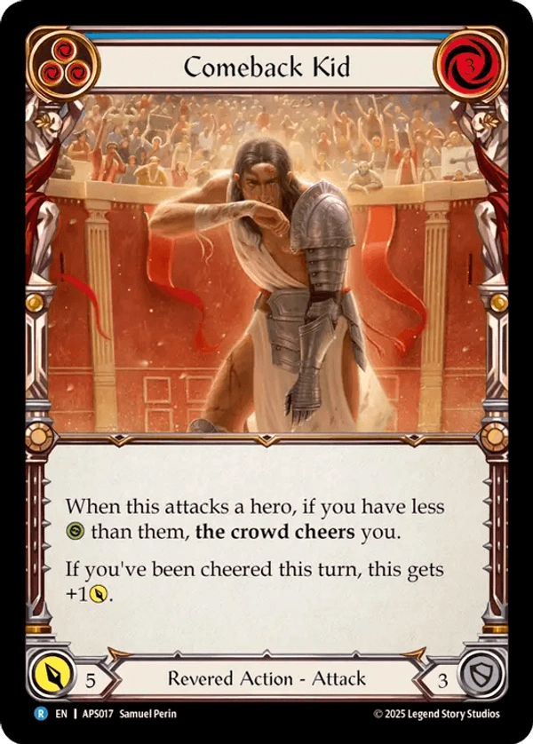 (017) Flesh & Blood TCG Armory Deck: Pleiades Single: Comeback Kid (Blue) (Regular)  Rare