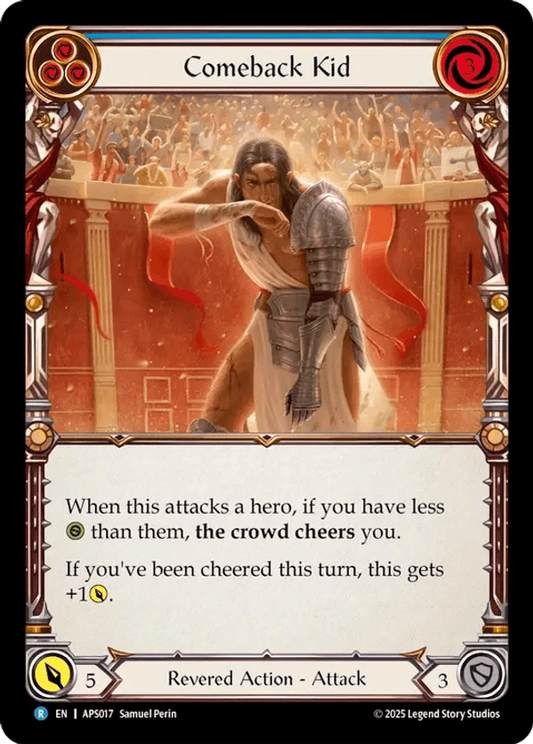 (017) Flesh & Blood TCG Armory Deck: Pleiades Single: Comeback Kid (Blue) (Regular)  Rare