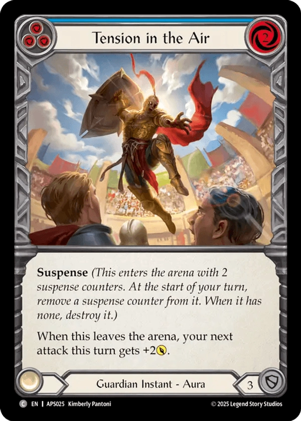 (025) Flesh & Blood TCG Armory Deck: Pleiades Single: Tension in the Air (Blue) (Regular)  Common