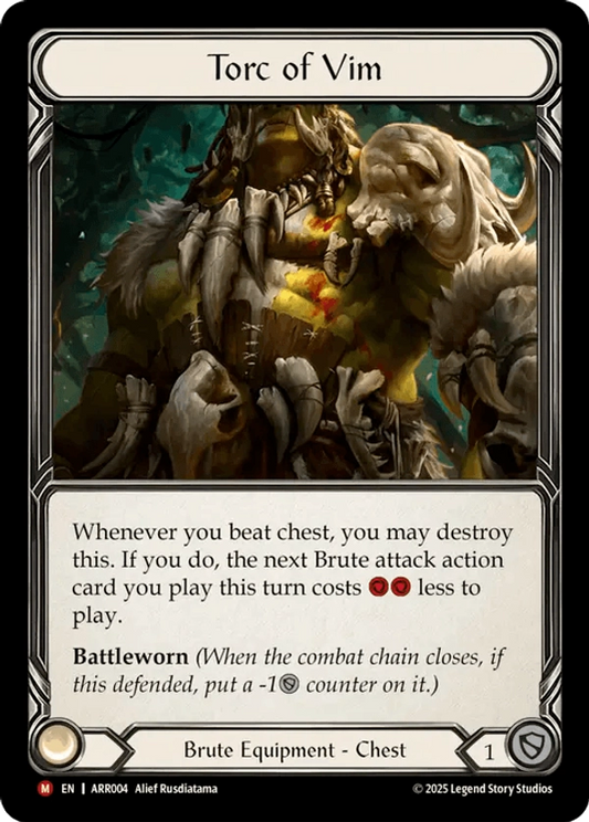 (004) Flesh & Blood TCG Armory Deck: Rhinar Single: Torc of Vim (Rainbow Foil)  Majestic