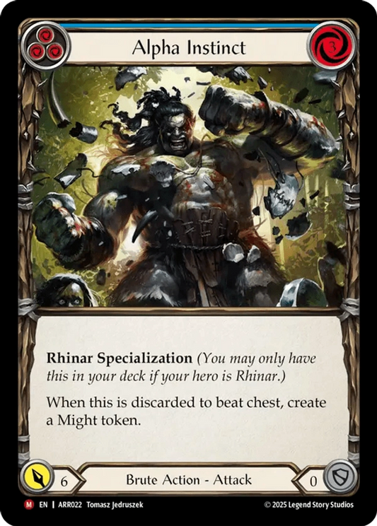 (022) Flesh & Blood TCG Armory Deck: Rhinar Single: Alpha Instinct (Regular)  Majestic