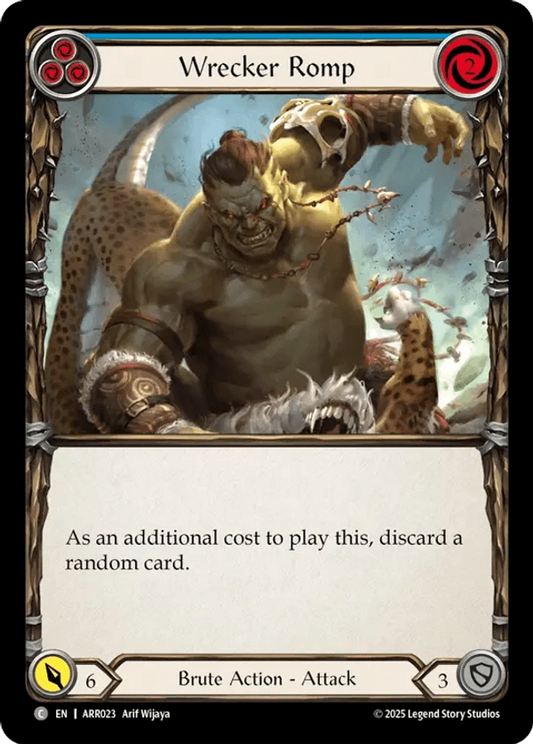 (023) Flesh & Blood TCG Armory Deck: Rhinar Single: Wrecker Romp (Blue) (Regular)  Common