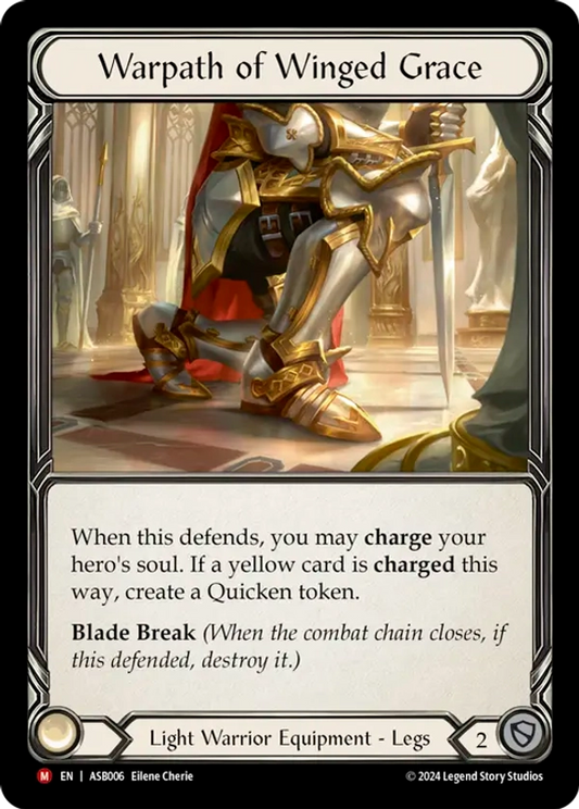 (006) Flesh & Blood TCG Armory Deck: Boltyn Single: Warpath of Winged Grace (Rainbow Foil)  Majestic