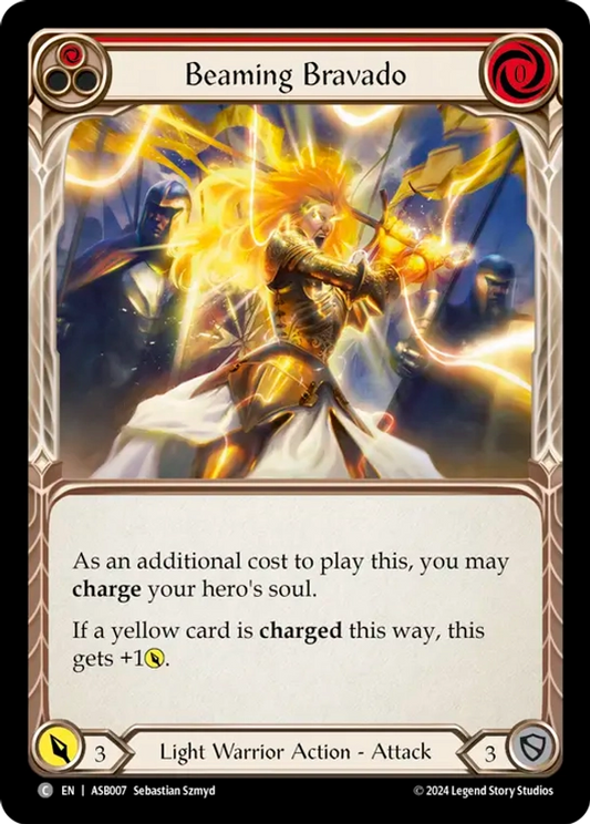 (007) Flesh & Blood TCG Armory Deck: Boltyn Single: Beaming Bravado (Red) (Regular)  Common