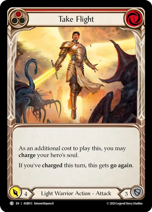 (013) Flesh & Blood TCG Armory Deck: Boltyn Single: Take Flight (Red) (Regular)  Common