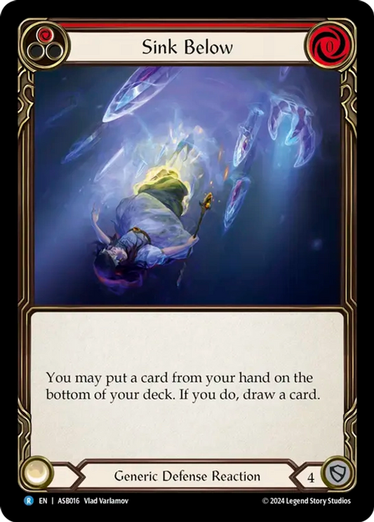 (016) Flesh & Blood TCG Armory Deck: Boltyn Single: Sink Below (Red) (Regular)  Common