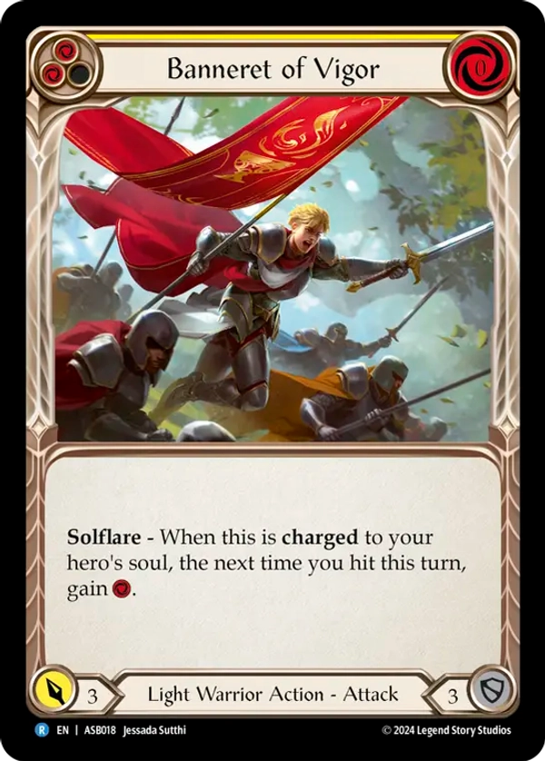 (018) Flesh & Blood TCG Armory Deck: Boltyn Single: Banneret of Vigor (Regular)  Rare