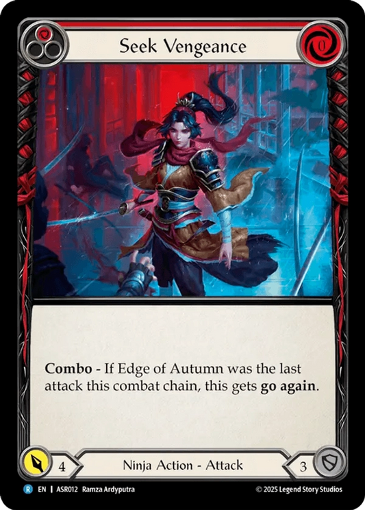 (012) Flesh & Blood TCG Armory Deck: Ira Single: Seek Vengeance (Red) (Regular)  Rare