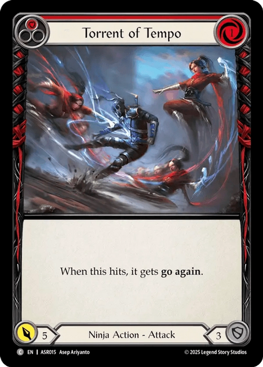 (015) Flesh & Blood TCG Armory Deck: Ira Single: Torrent of Tempo (Red) (Regular)  Common