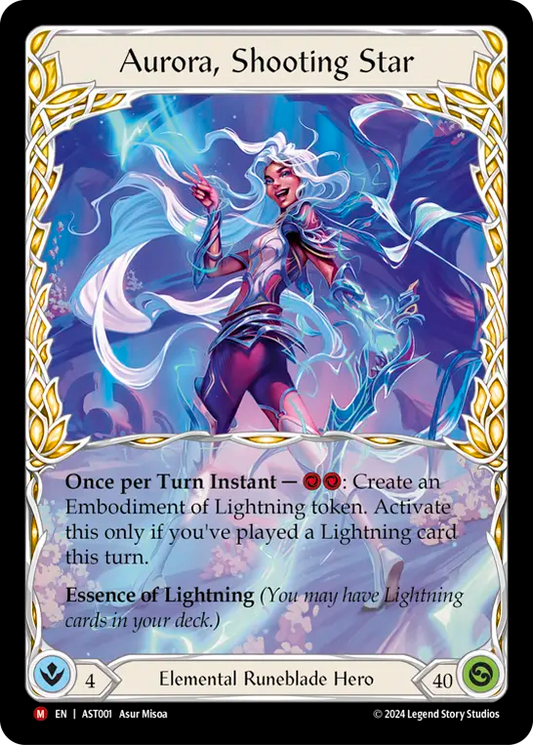 (001) Flesh & Blood TCG Armory Deck: Aurora Single: Aurora, Shooting Star (Regular)  Majestic